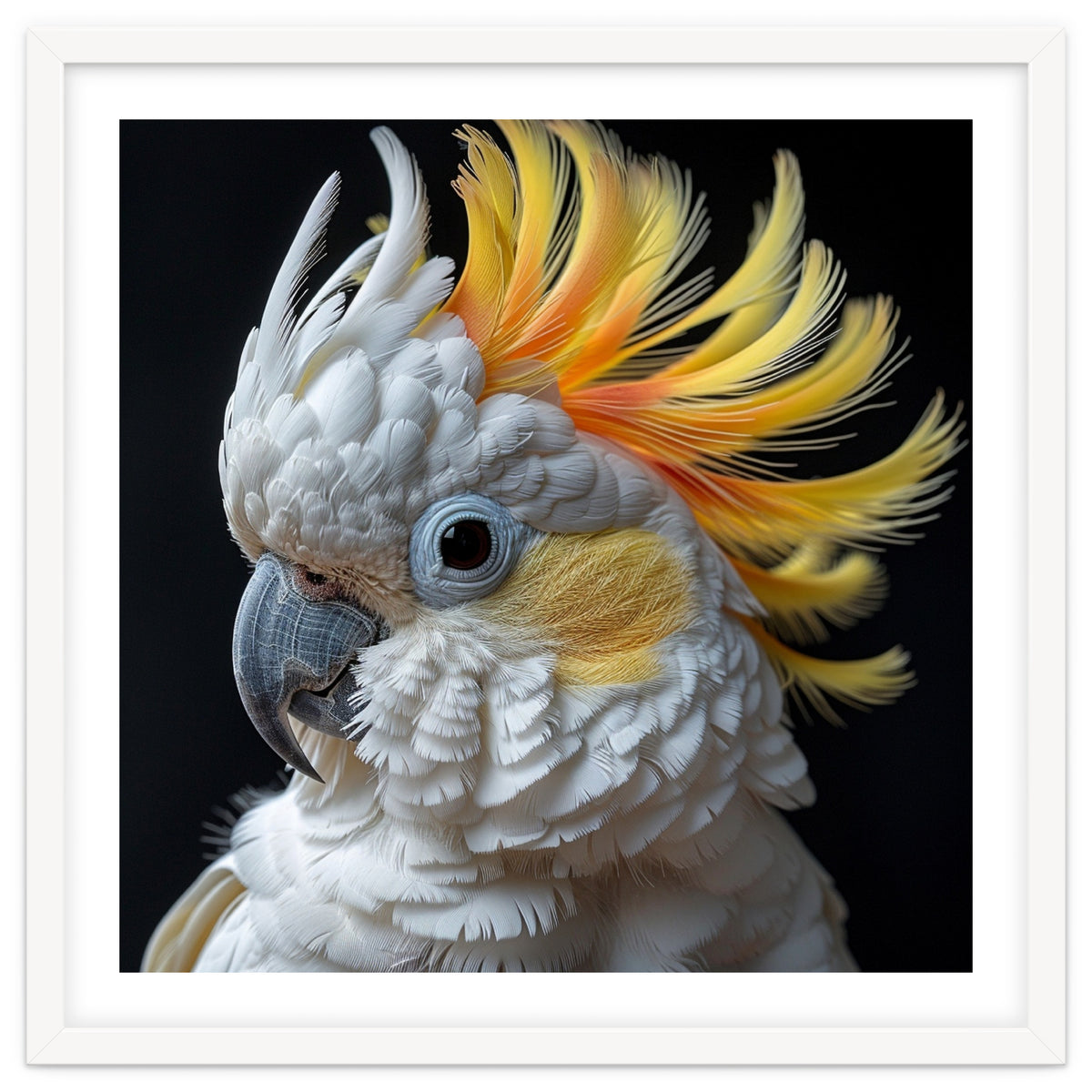 White Cockatoo With Yellow Crest Portrait