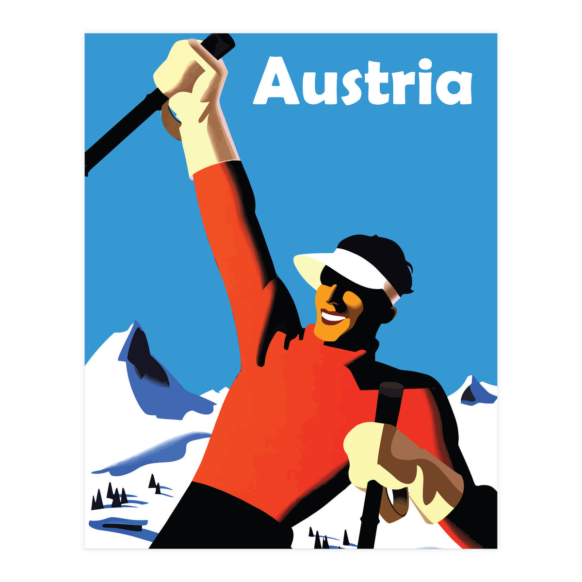 Austria, Ski Winner (Print Only)