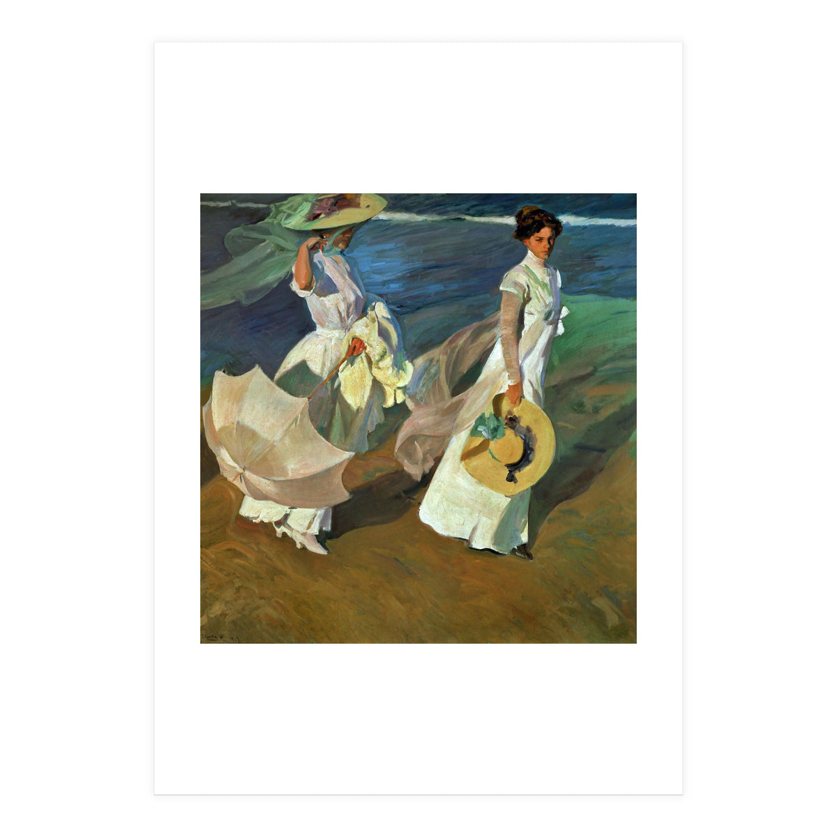 Joaquín Sorolla / 'Walk on the Beach', 1909, Oil on canvas, 205 x 200 cm. (Print Only)