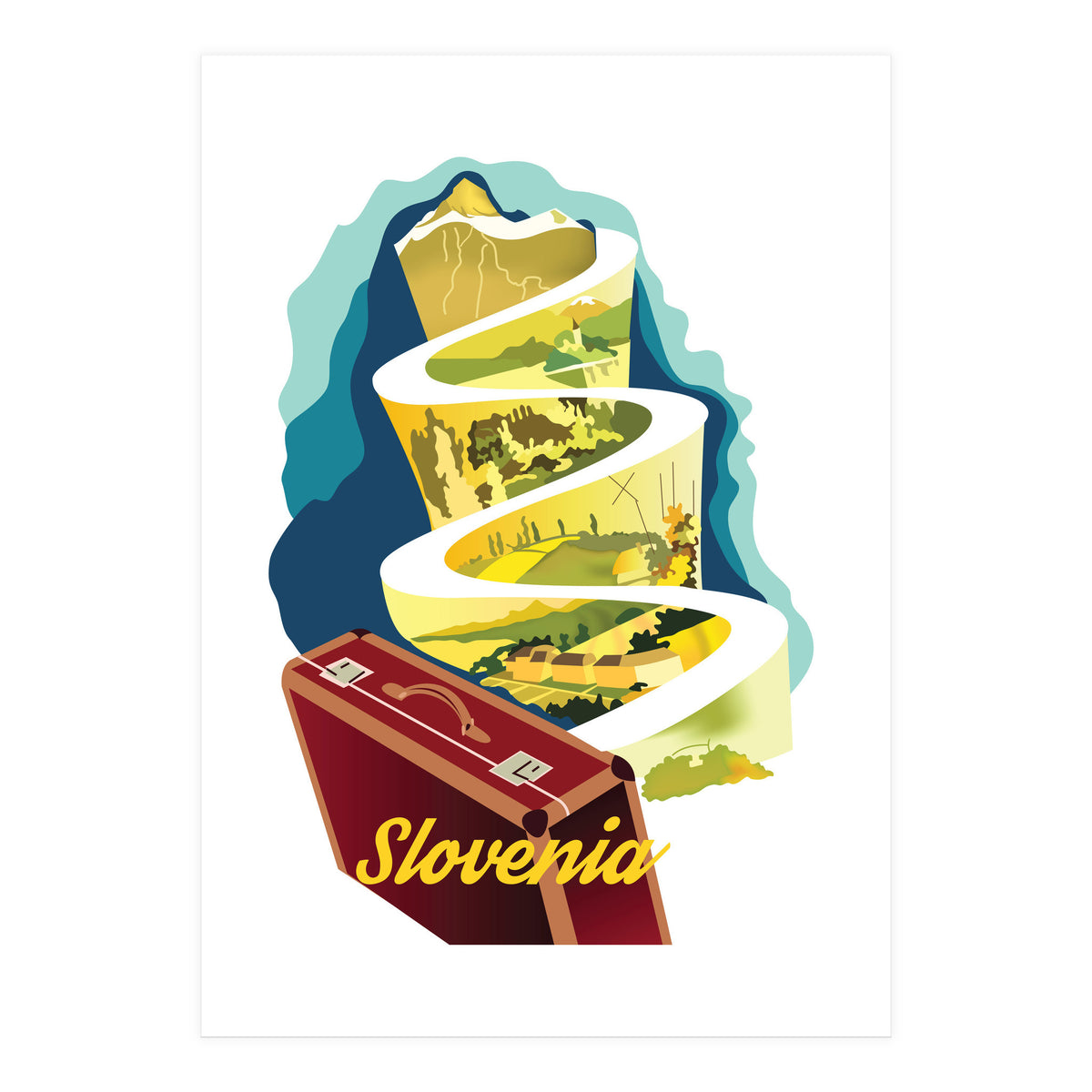 Slovenia, Mountain Road (Print Only)