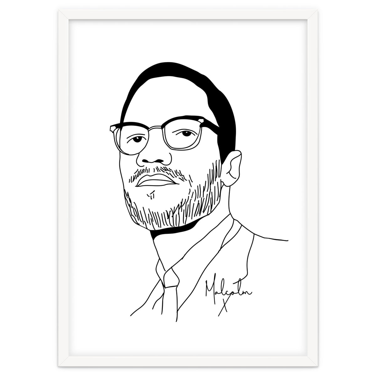 Malcolm X Illustration