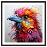Vibrant Abstract Bird Portrait Watercolor Splash thumbnail