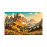 Vintage Dolomites Poster, Italy (Print Only) thumbnail