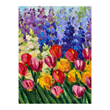 Vibrant Summer Tulip Garden Oil Painting (Print Only) thumbnail