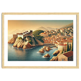 Vintage Croatia, Dubrovnik Coastal Poster thumbnail