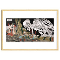 Utagawa Kuniyoshi – Mitsukuni Defying the Skeleton Specter (1910) | Dramatic Japanese Ukiyo-e Masterpiece