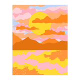 Colors Of The Sky, Sunset Sunrise Nature Landscape Illustration, Travel Adventure Bohemian Colorful (Print Only) thumbnail