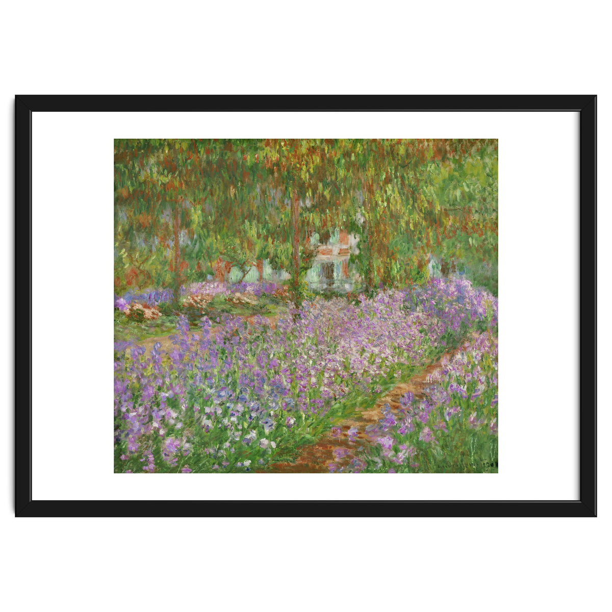 Le jardin a Giverny. Oil on canvas.