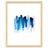 Abstract Watercolor Stripes Minimal Blue thumbnail