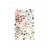Watercolor Geometric Square Shapes Red (Print Only) thumbnail