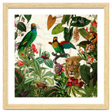 Exotic Lush Jungle And Wild Animals Landscape thumbnail
