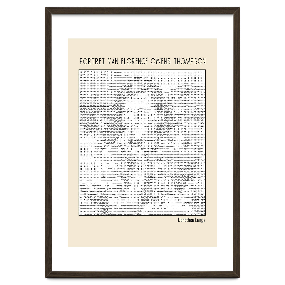 Portret Van Florence Owens Thompson (ascii Art)