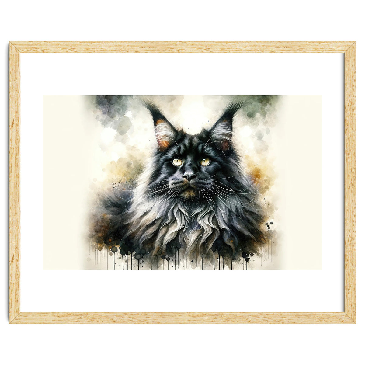Majestic Long Haired Cat Portrait