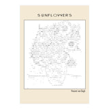 Sunflowers – Vincent van Gogh (1888) (ascii art) (Print Only) thumbnail