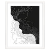 Abstract Black And White Wavy Lines Flowing thumbnail
