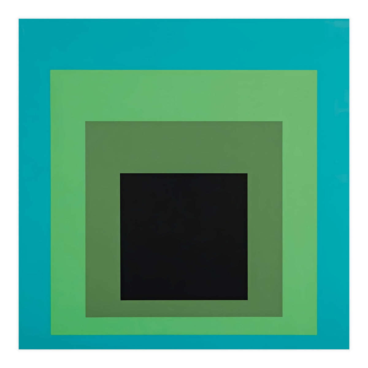 JOSEF ALBERS - HOMAGE TO THE SQUARE GREEN BLACK (Print Only)