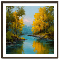 Serene Autumn River Landscape