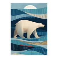 Polar Bear In The Blue Arctic (Print Only)