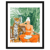 Jungle Vacay | Modern Bohemian Blonde Woman Tropical Travel | Leopard Wildlife Forest Reader thumbnail