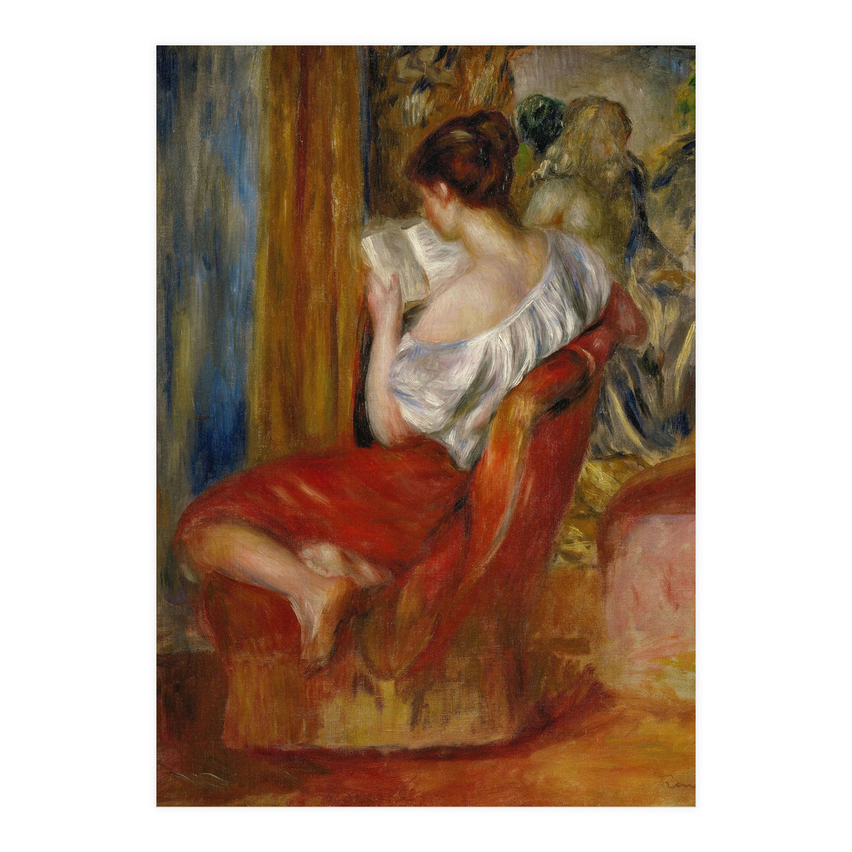 La liseuse-reading woman, around 1900. Oil on canvas, 56 x 46 cm. (Print Only)