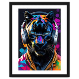 Panther In Headphones And Glasses thumbnail