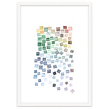 Watercolor Geometric Square Shapes Blue thumbnail