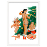Three Beautiful Women Decorating a Christmas Tree thumbnail