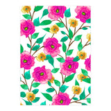 Floral Forever, Colorful Summer Garden Botanical Illustration, Pink Boho Vibrant Painting (Print Only) thumbnail