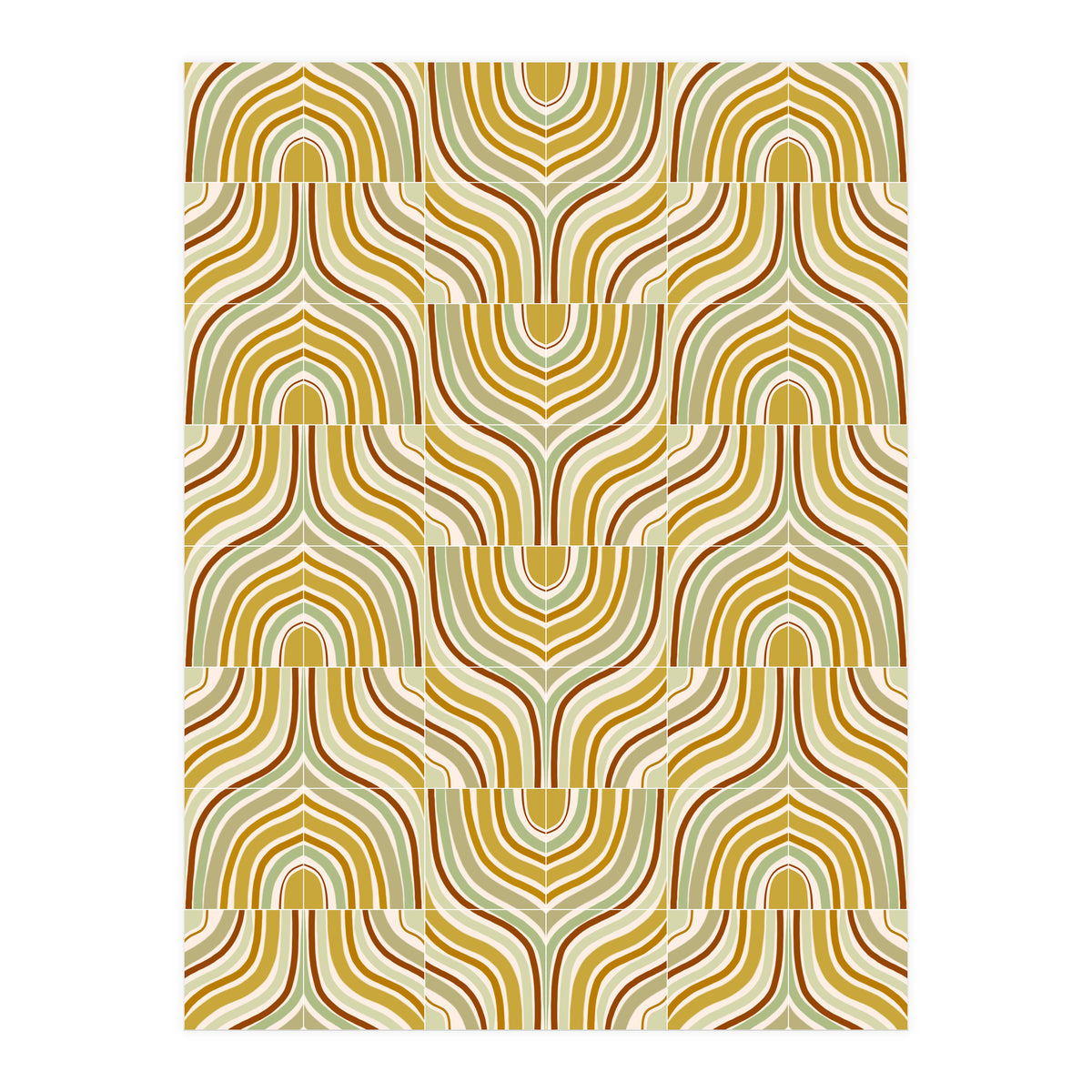 Ochre Marbled Tiles (Print Only)