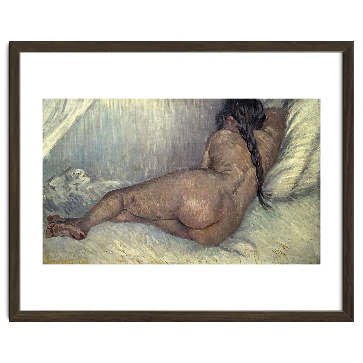 Dutch school. Naked woman. 1887. Oil on canvas (38 x 61 cm). Paris, private collection.