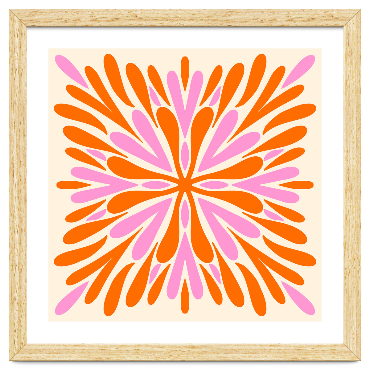 Symmetry Petals - pink and orange