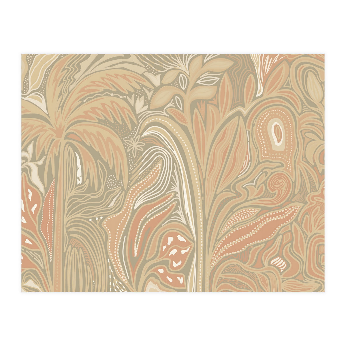 Palmae Mysticae Biege Rustic  (Print Only)