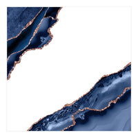 Navy & Rose Gold Agate Texture 27 (Print Only)