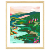 Endless Love, Bohemian Nature Landscape Scenic Meadow, Eclectic Colorful Travel Forest Mountains Sunset thumbnail