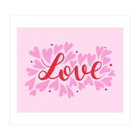 Love hearts - pink and red (Print Only)