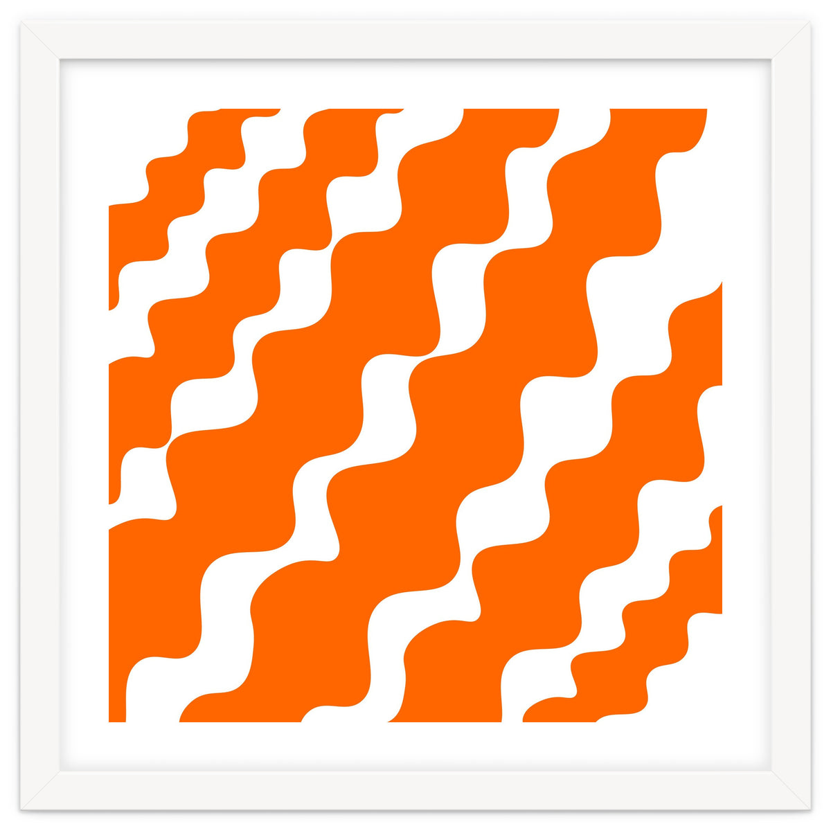 Slanting Orange Wavy Pattern