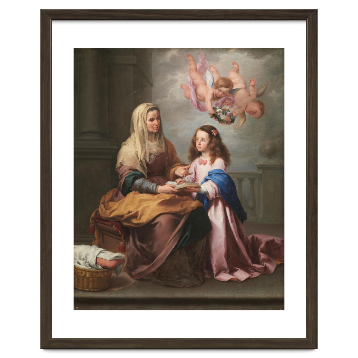 Bartolomé Esteban Murillo / 'Saint Anne with the Virgin', ca.  1655, Spanish School. VIRGIN MARY.