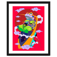 Knight Frog Pop Art Illustration