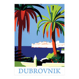 Dubrovnik, The Fortress and Palm Trees (Print Only) thumbnail