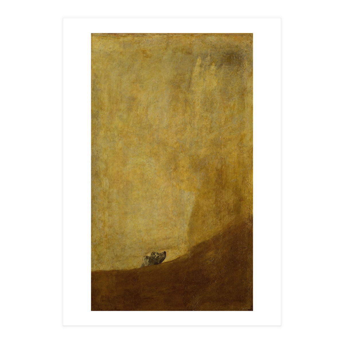 Dog, half submerged. One of the &quot; from the Quinta del Sordo, Goya's house.1819-1823. (Print Only)