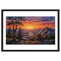 Sunset Over the Valley Peaks