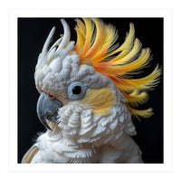 White Cockatoo With Yellow Crest Portrait (Print Only)