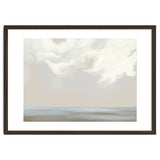 Abstract muted sea and clouds oil painting thumbnail