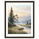 Dreamy Alpine Valley Landscape Painting thumbnail