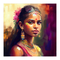 Golden Garland Sinhalese Portrait (Print Only)