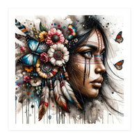 Watercolor Native American Woman #2 (Print Only)