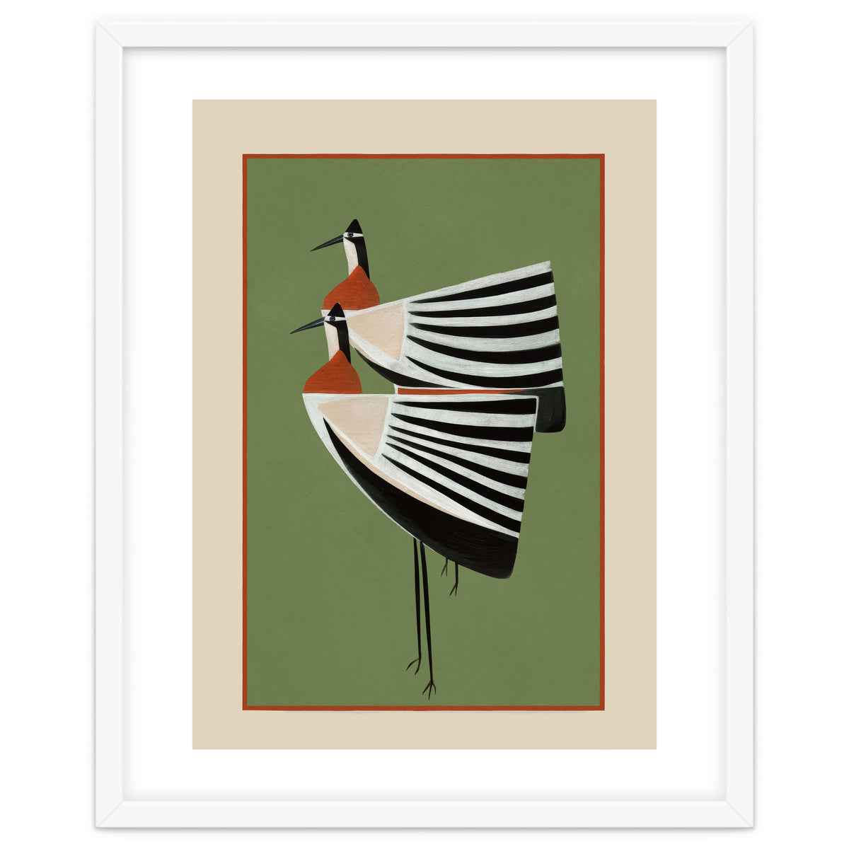 Striped Bird Pair