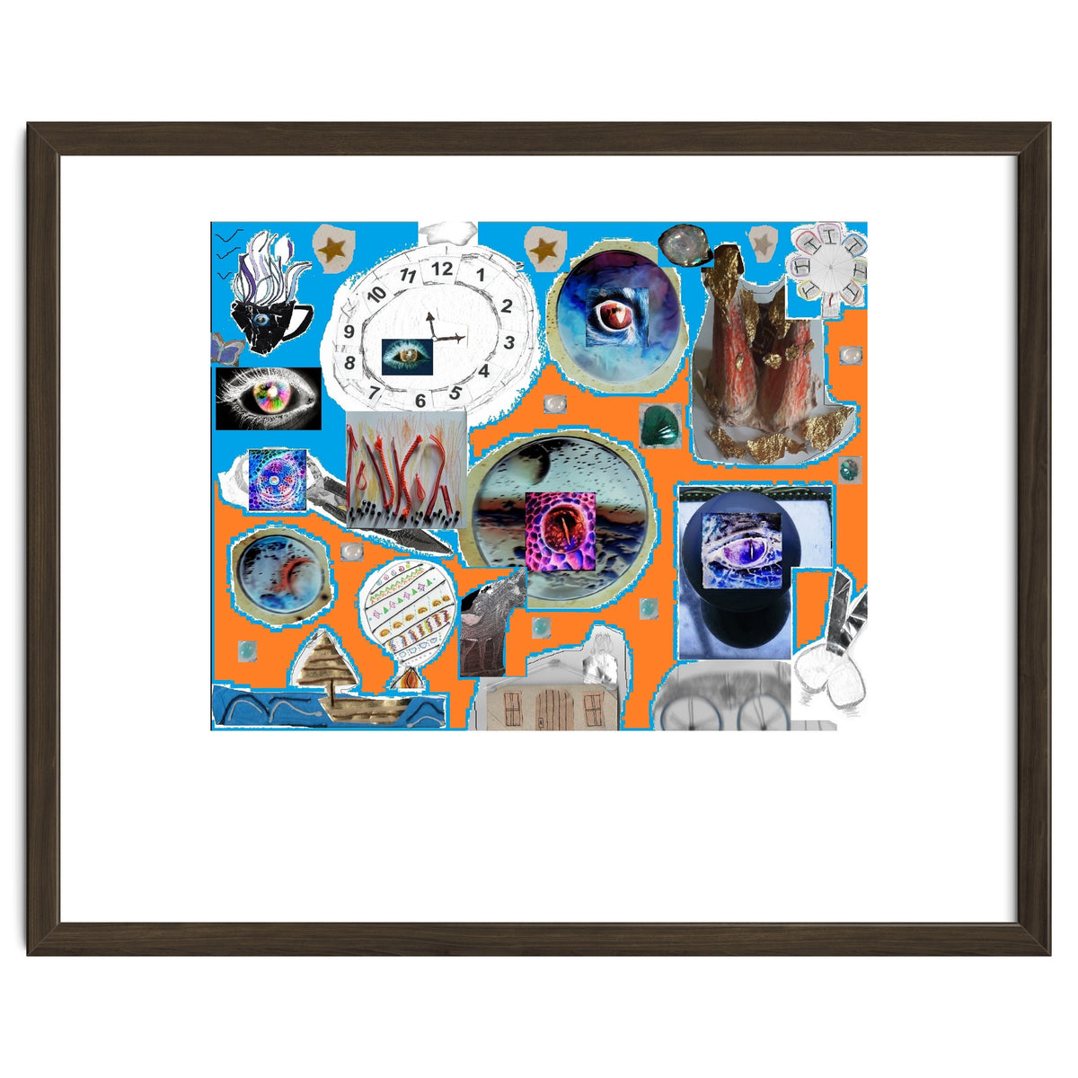 Abstract Collage 3 D Material Design Original