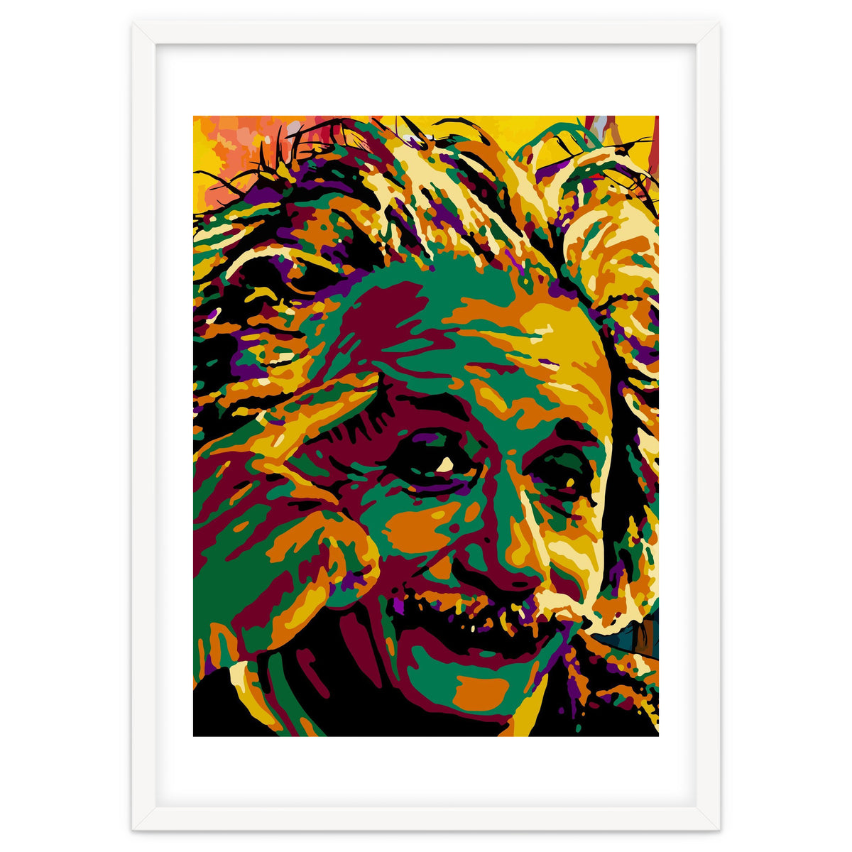 Albert Einstein Colorful Abstract 2