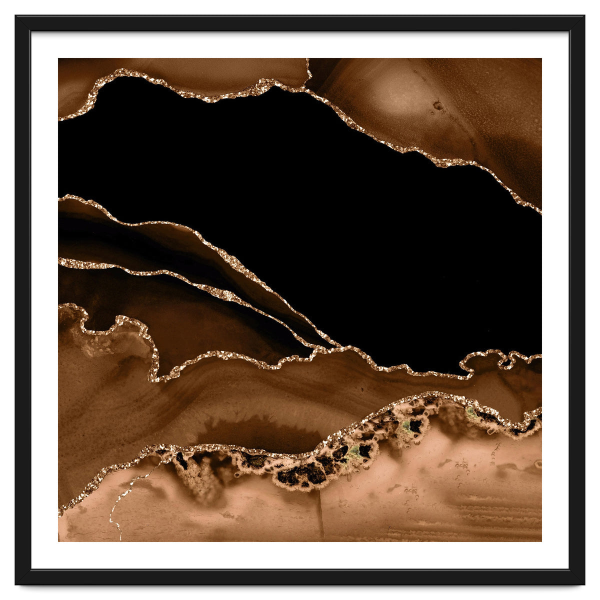 Brown & Gold Agate Texture 14